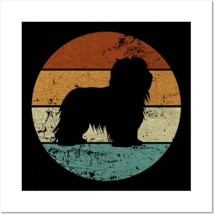 Lhasa Apso Dog Retro Design Posters and Art